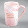 Ceramic mug "#SUPER MOM", 350 ml, pink marble color
