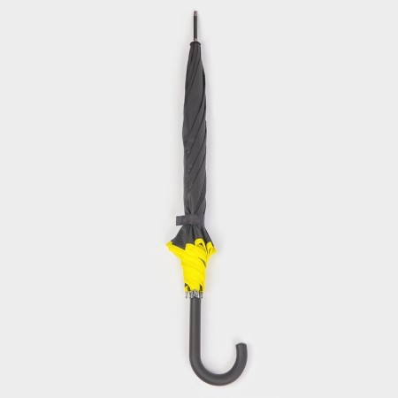 Umbrella - a semiautomatic “Kant” cane, Eponge, 8 spokes, r = 51 cm, black/yellow color-6