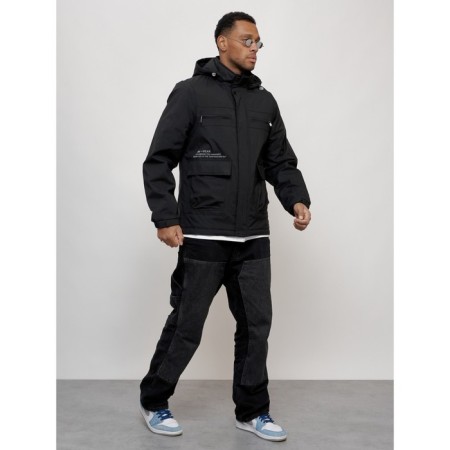 Sports male jacket, size 50, black color-2