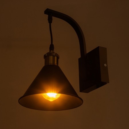 Bra "Gregory" E27 40W Black 18x18x35cm-2