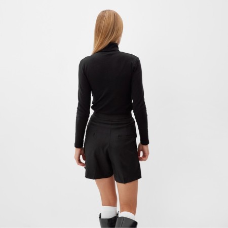 Women's turtleneck Minaku: Basic Line Black Color, size 48-3