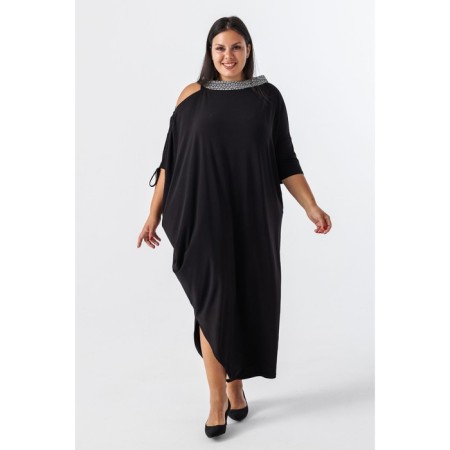 Female dress, size 54, black color-1