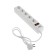 Luazon Lighting network filter, 5 outlets, 1.0 m, 2200 W, 3 x 0.75 mm2, 10 A, 220 V, white