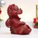 Piggy bank "Laughing Dragon" 12x12x15cm, red with gold