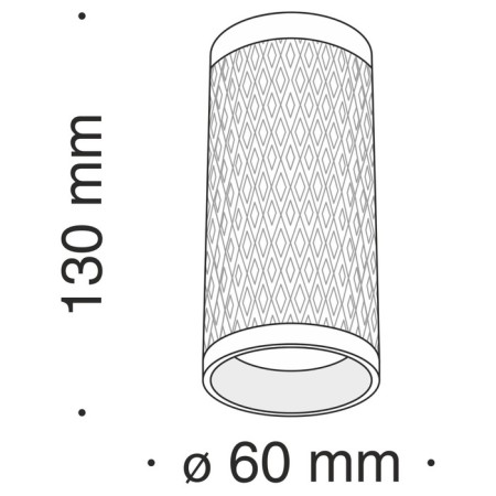 Ceiling light Technical C036CL-01W, 1xGU10, 10W, 6x6x13 cm, white color-3