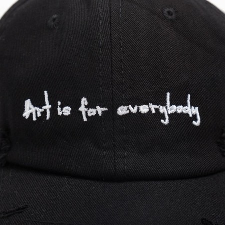 Children's cap "Art is for EVERYBODY" MINAKU Black Color, Rr. 52-3