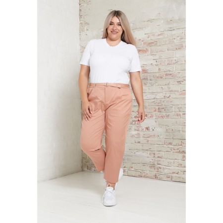 Female trousers, size 66, powder color