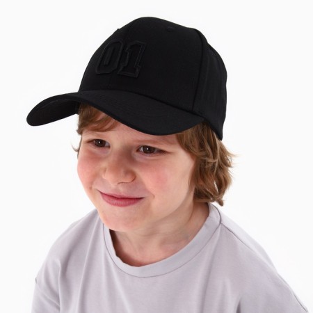 Baby cap for the boy “01”, black color, rr 52-54, 5-7 years old-11