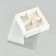Box for 4 sweets with cells "White", 10 x 10 x 3 cm