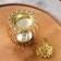 Kurilnitsa for incense powder and cones "Golden Cage", golden, 16x9.5 cm