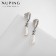 Earrings Metal Xuping beads mini, color silver