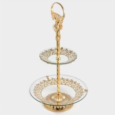 2-tier everages “Fainting”, D = 28/41 cm, Mix color