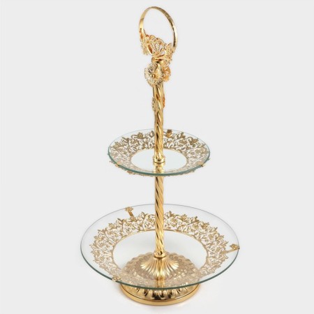 2-tier everages “Fainting”, D = 28/41 cm, Mix color