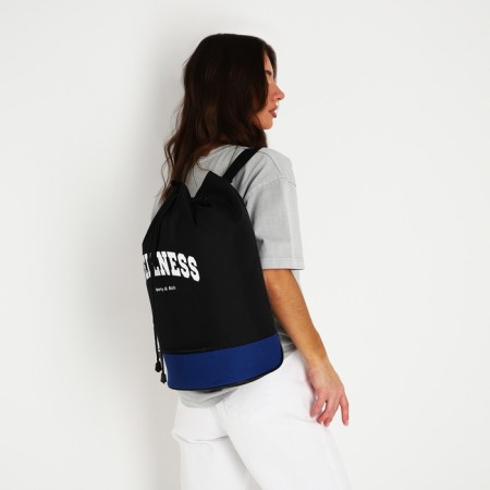 The backpack of the school Torba Wellness, 45x20x25, the cord bastard, blue/black-8