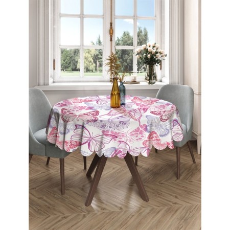 The tablecloth “Bright butterflies”, round, Saten, d = 150 cm-2