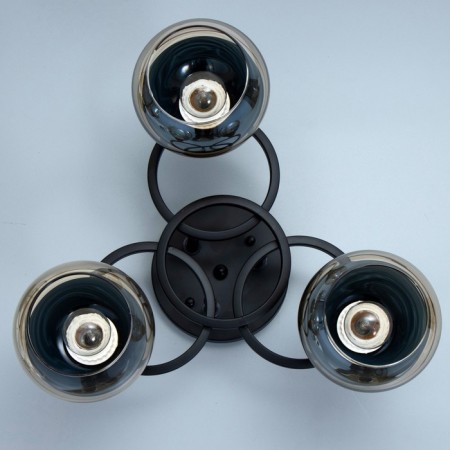 Iris chandelier 3he27 40w Black 42x42x23 cm Bayerlux-4