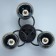 Iris chandelier 3he27 40w Black 42x42x23 cm Bayerlux