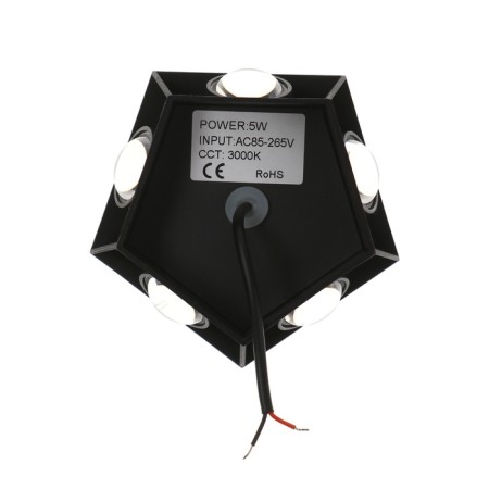 Facade lamp “Iskra”, FSD-052, 5 W, 3000k, 5 rays, IP65, 220 V, plastic, black-7