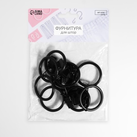 Ring for the cornice, with a clamp, d = 32/40 mm, 10 pcs, black color-2
