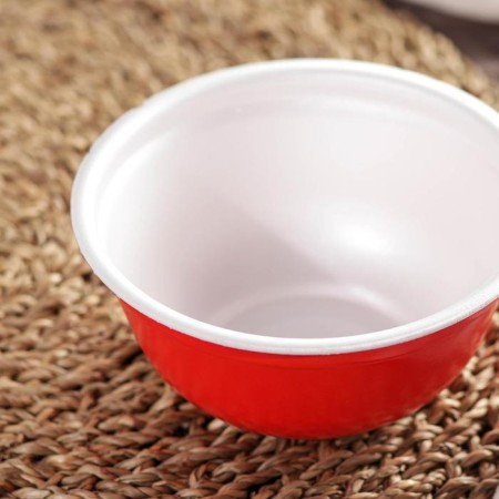 Disposable container, 500 ml, soup, red color-1