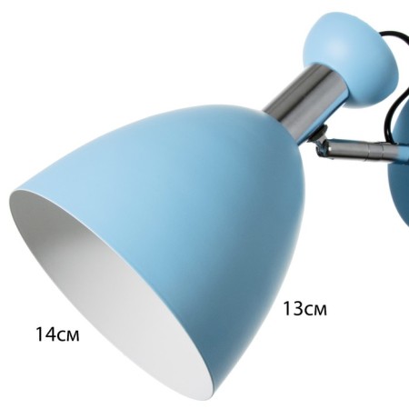 Sconces with a switch on the wire "Claudia" E27 40W blue 28x15x20cm-5