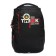 Youth backpack 42 x 31 x 22 cm, Grizzly, ergonomic back, laptop compartment, black/red