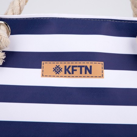 Bag Women's beach on lightning, blue/white color-3