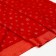 Board of velor on a red background, white snowflakes, 100 × 180 cm
