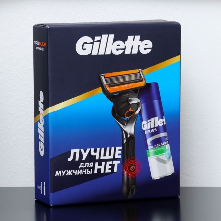 Set of Gillette Fusion Proglide Power Brittte +1 Replaceable Cassette and TGS shaving gel, 200 ml 1009952