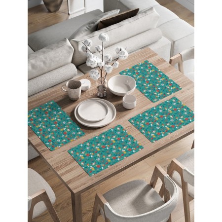 Set of napkins for setting the table "Party Halloween", rectangular, rounded edges, size 30x46 cm, 4 pcs