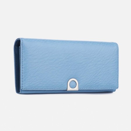 Women's wallet on magnets, blue color