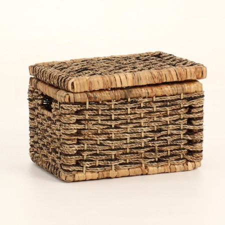 Wicker basket, 36x26x25 cm, reeds, seaweed
