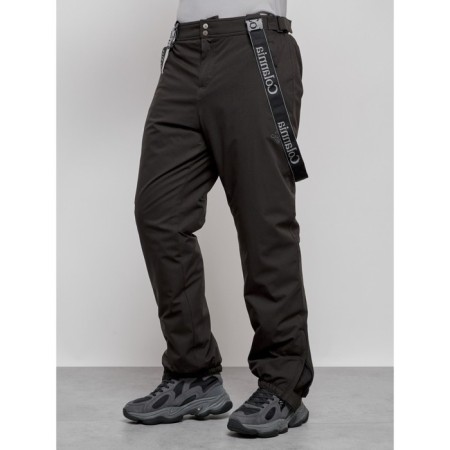 Semi-combinezone ski insulated male winter, size 52, dark gray color-1