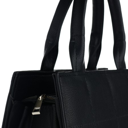 Female bag Textura, tout, average size, black color-4