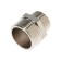 Nipple of transition zein, 3/4 "x 1/2", external thread, nickel -plated brass, packing 100 pcs