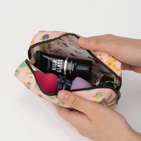 Lightning cosmetic bag, pink color-3