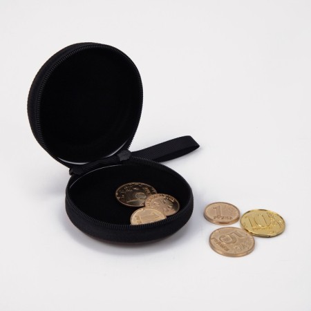 Case for coins/headphone headphones, black/orange color-2