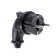 Corner fork, 16 A, 220 V, IP44, with salary, rubber, black