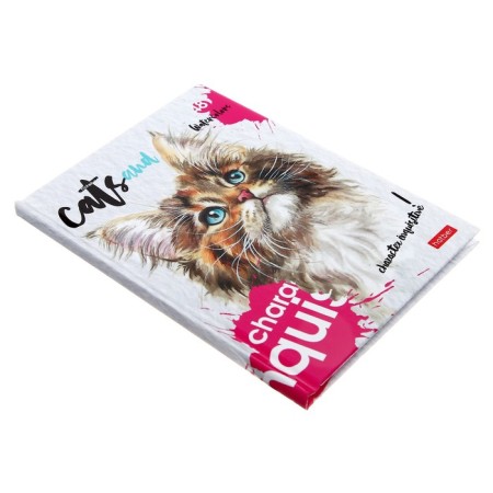 Notebook, A6, 48 sheets, in a cage, "Live Gazy", glossy lamination, an offset block 60g/m2-1