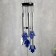 Wind music metal, plastic "palm with talisman" 5 tubes 6x8.5x8.5 cm