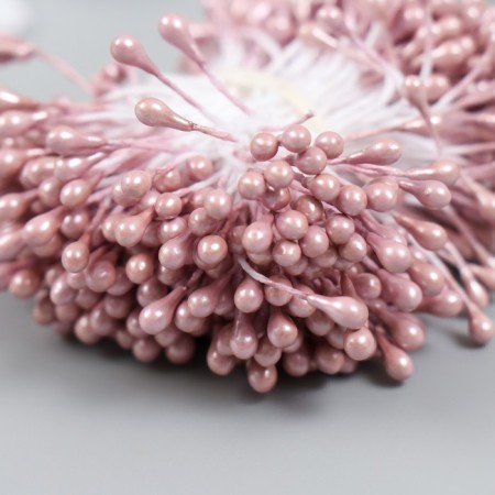 Stamens for flowers "droplets of gloss cappuccino" set 300 pcs length 6 cm-2