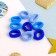 Hair elastic band "Mahrushka" (set 72 pcs) 1.5 cm, blue shades
