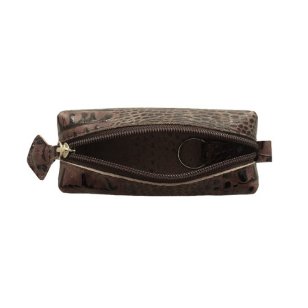 Key of zipper, length 14 cm, brown color-1