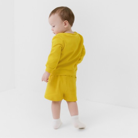 Kidsa (sweatshirt, shorts) minku, yellow color, height 86-92 cm-6