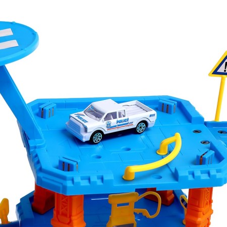 Parking "Police Party", with metal machines and helicopter-8