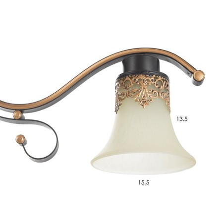 Barcelona chandelier 6he27 40W black and gold 72x72x26 cm Bayerlux-4