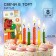 Set of candles for the Winnie-Puh cake, 8 pieces, Soyuzmultfilm