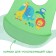 Silicone's bib “Africa”, green color