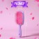 The comb massage, wide, ventilated, 8.5 × 20.5 cm, PVC box, lilac/pink color