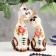 Souvenir "Cat with a cat Happiness", 2 pcs, gzhel color